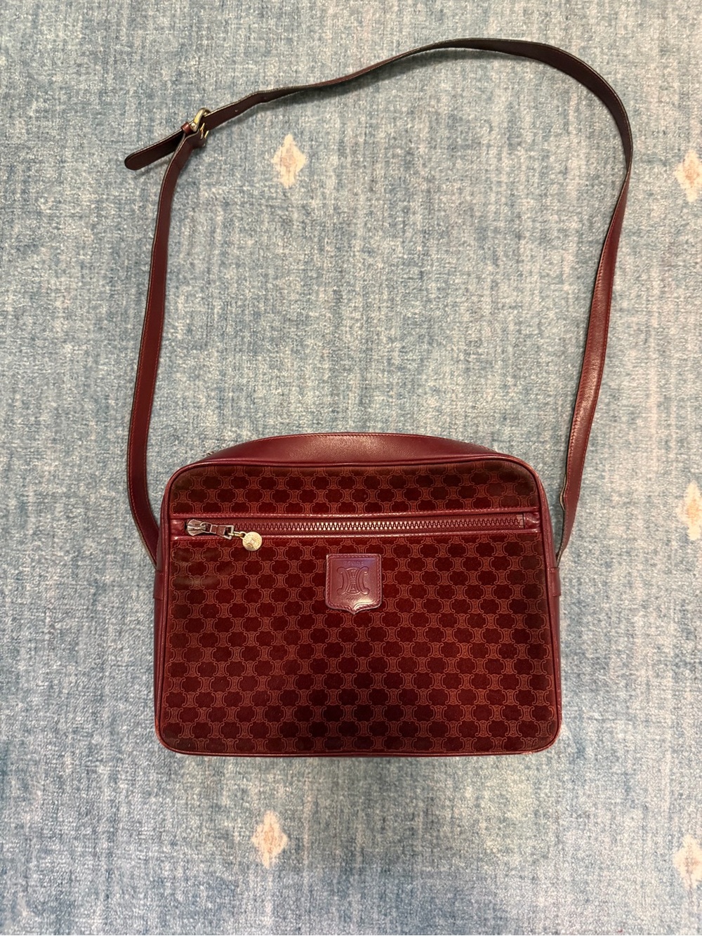 Vintage Celine Burgundy Crossbody Bag